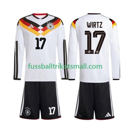 Fußballtrikots Deutschland Florian Wirtz 17 World Cup Kinder 2026 Langarm Heimtrikotsatz kaufen